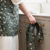 Olive Camellia Tree Linen Tea Towel - Pure Apotheca