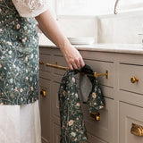 Olive Camellia Tree Linen Tea Towel - Pure Apotheca