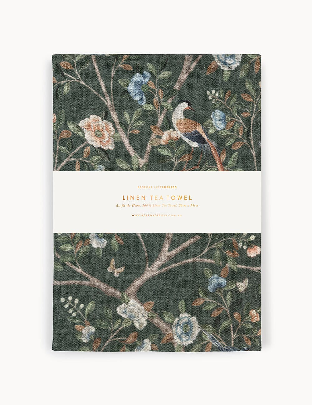 Olive Camellia Tree Linen Tea Towel - Pure Apotheca