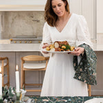 Olive Camellia Tree Linen Tea Towel - Pure Apotheca