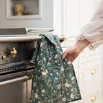 Olive Camellia Tree Linen Tea Towel - Pure Apotheca