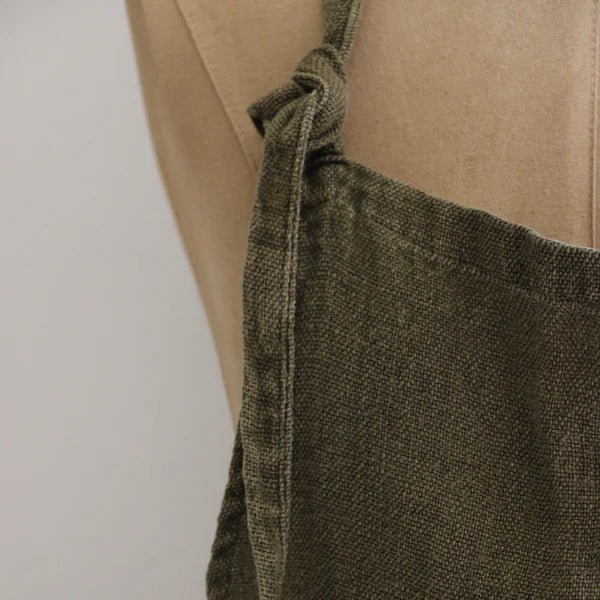Olive Green Vintners Linen Apron - Pure Apotheca