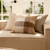 Olsen White Check Cushion 50cm - Pure Apotheca