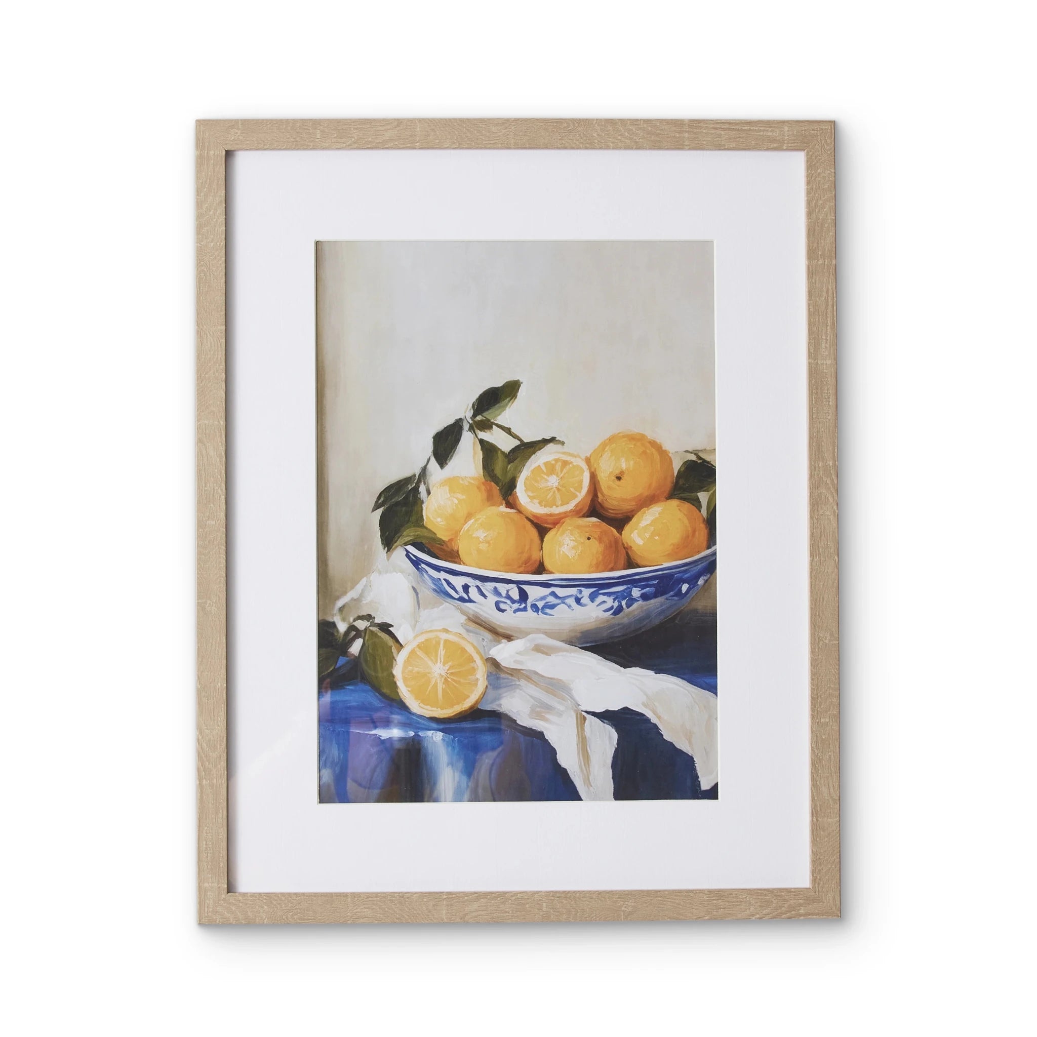 ORANGE BLUE CHINA BOWL FRAMED PRINT - Pure Apotheca