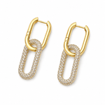 Oriba Oval Link CZ Drop Earrings - Pure Apotheca