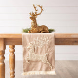 Leaping Christmas Deer Table Runner