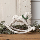 Distressed White Rocking Horse