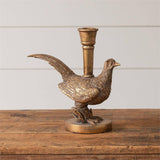 Brass Pheasant Candle Holder