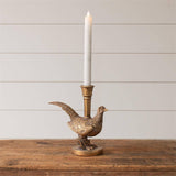 Brass Pheasant Candle Holder