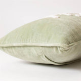 Joy To The World Sage Green Velvet Pillow
