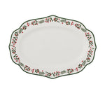 Oval Berry Platter Ceramic 35cm Red/Grn - Pure Apotheca