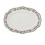 Oval Berry Platter Ceramic 35cm Red/Grn - Pure Apotheca