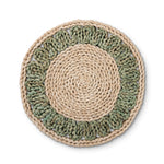 PALMA NATURAL/GREEN BRAIDED PLACEMAT 33CM - Pure Apotheca