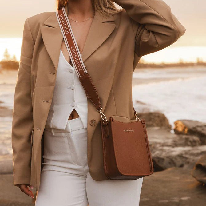 Parker Logo Phone Bag Tan - Pure Apotheca