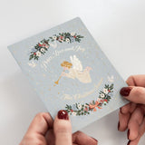 Peace Love & Joy Herald Angel Christmas Card - Pure Apotheca