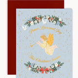 Peace Love & Joy Herald Angel Christmas Card - Pure Apotheca