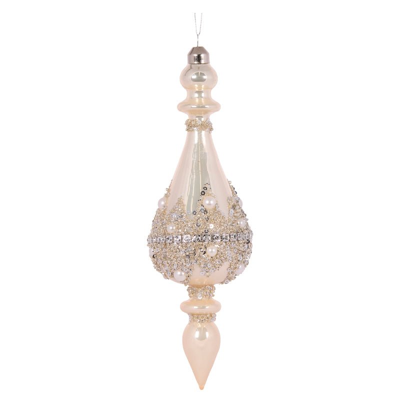 PEARL BEADED JEWEL ROUND FINIAL - Pure Apotheca