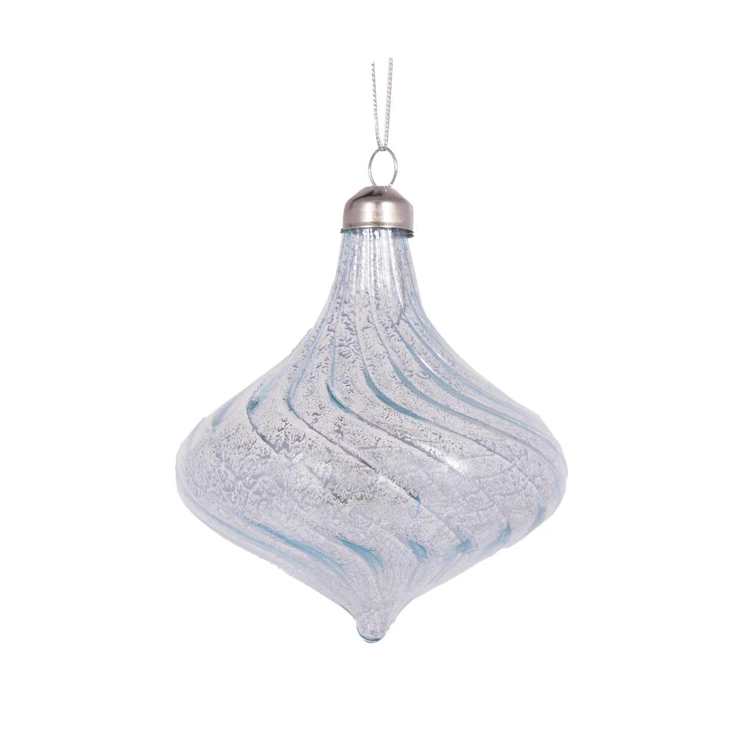 PEARL BLUE SWIRL TEAR DROP BAUBLE - Pure Apotheca