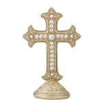 Pearl Embellished Gold Cross - Pure Apotheca