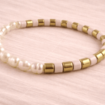 Pearl Gold Blush Stacker Bracelet - Pure Apotheca
