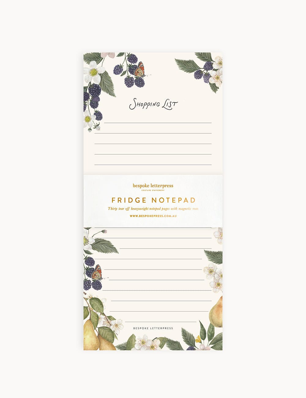 Pears Shopping List Notepad - Pure Apotheca