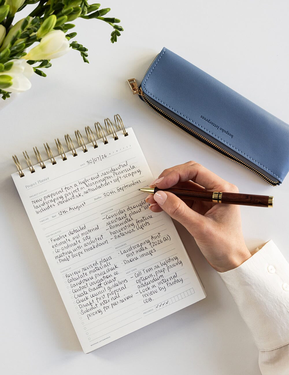 Pencil Case Slim - Denim Blue - Pure Apotheca