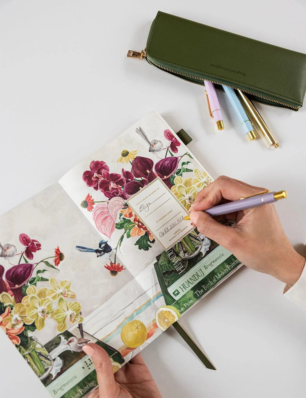 Pencil Case Slim Olive - Pure Apotheca