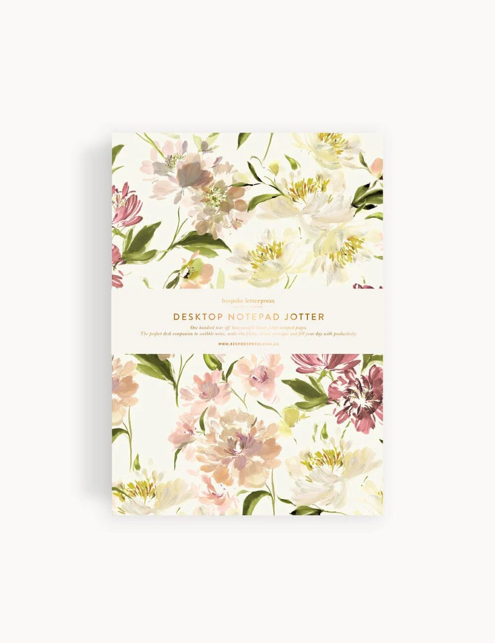 Peony Notepad Jotter - Pure Apotheca