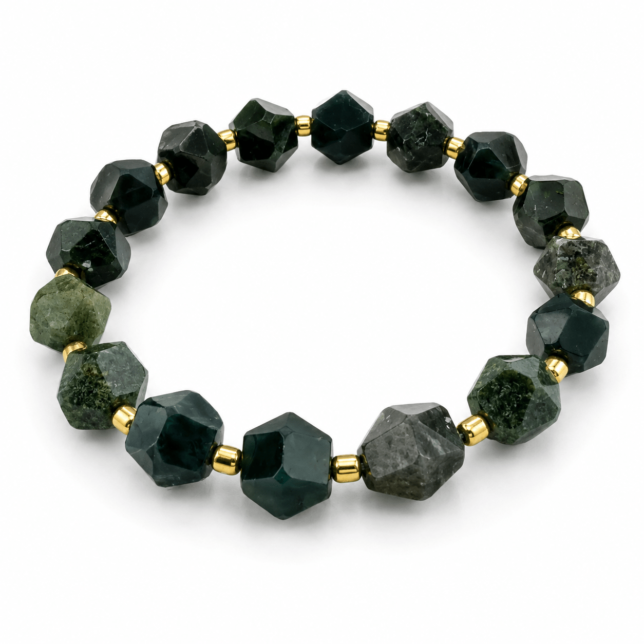 Petrol Agate Beaded Bracelet - Pure Apotheca