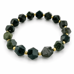 Petrol Agate Beaded Bracelet - Pure Apotheca