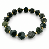 Petrol Agate Beaded Bracelet - Pure Apotheca