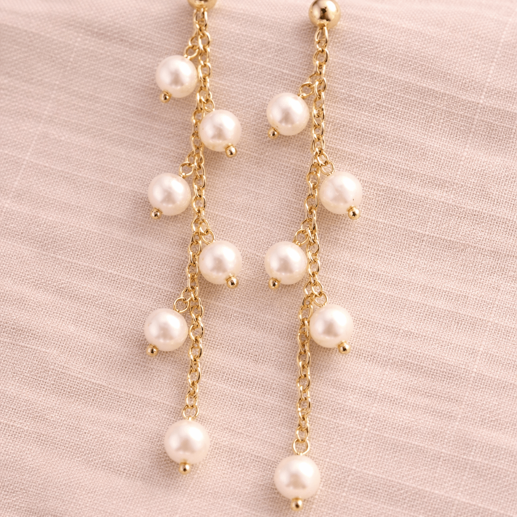 Pettina Pearl Chain Drop Earrings - Pure Apotheca
