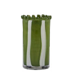 Pettine Glass Vase 12.5x23.5cm Green - Pure Apotheca