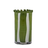 Pettine Glass Vase 12.5x23.5cm Green - Pure Apotheca