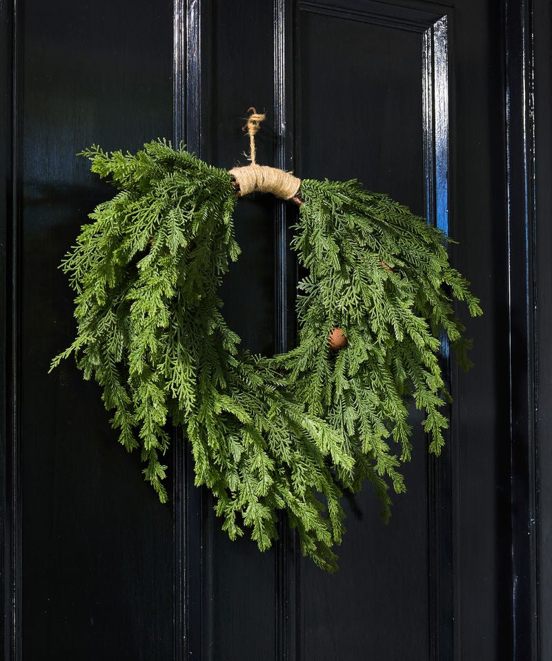 Pine Heart Wreath with Bells Large - Pure Apotheca