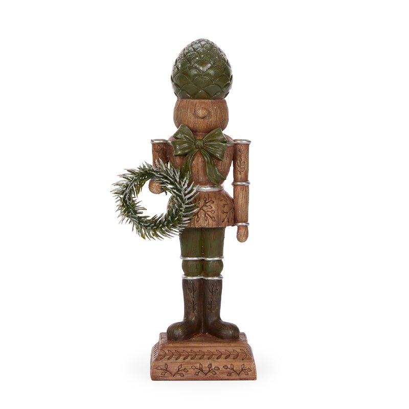 PINECONE NUTCRACKER WITH WREATH - Pure Apotheca