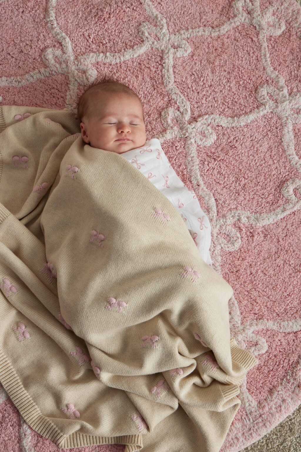 Pink Bow Muslin Wrap - Pure Apotheca