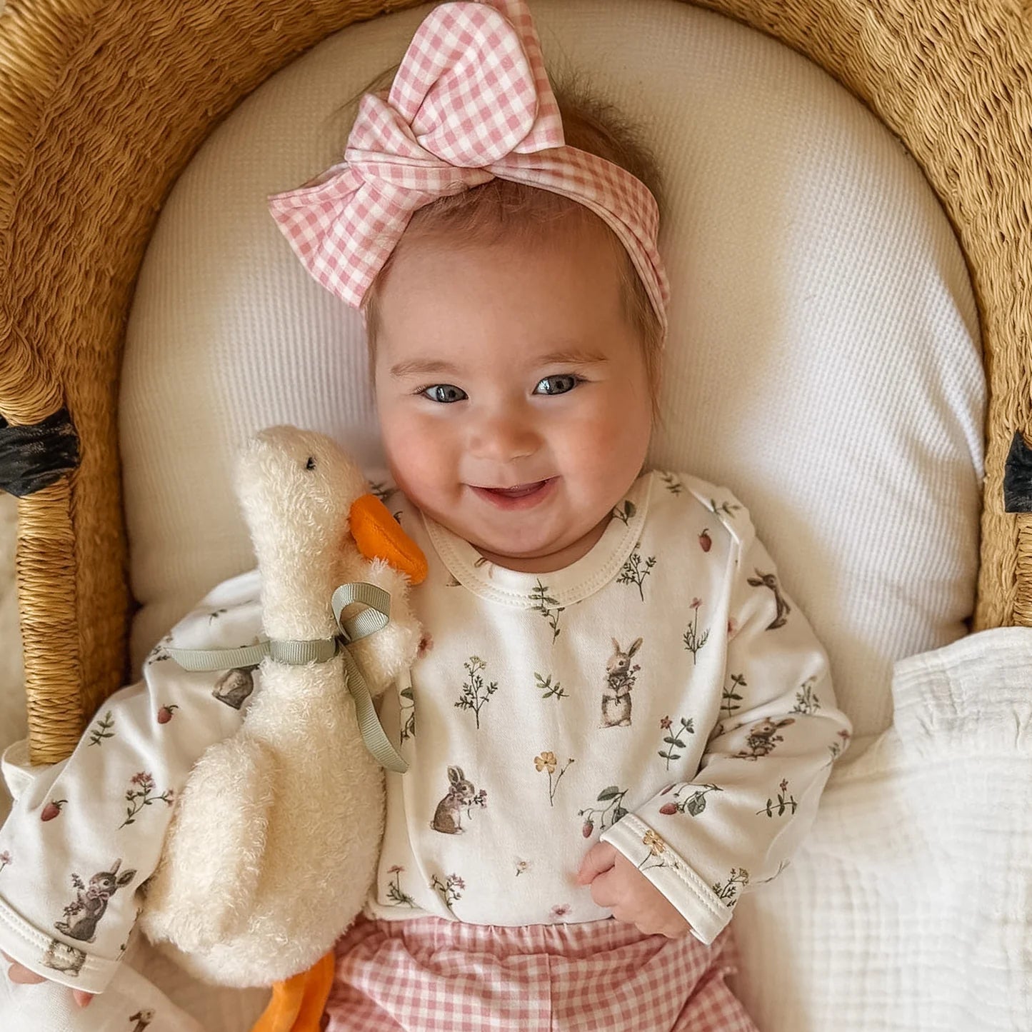 Pink Gingham Headband - Pure Apotheca
