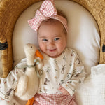 Pink Gingham Headband - Pure Apotheca