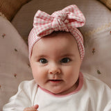 Pink Gingham Headband - Pure Apotheca