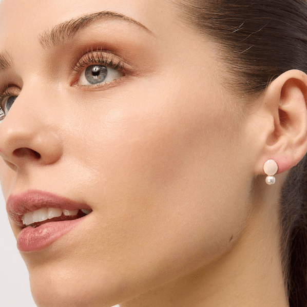 Pink Oval Pearl Earring - Pure Apotheca