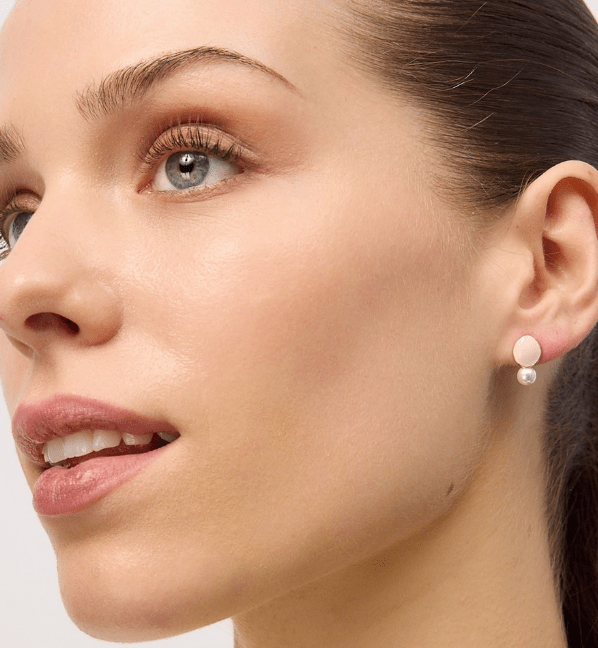 Pink Oval Pearl Earring - Pure Apotheca