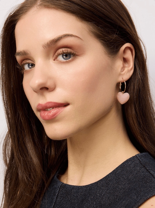 Pink Plump Heart Hoops - Pure Apotheca