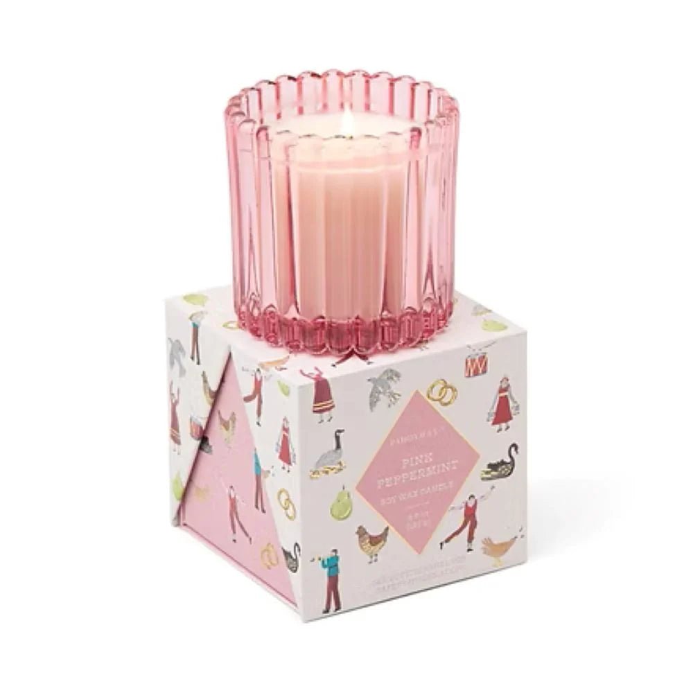 Pink Tinted Glass In Holiday Merry Box - Pink Peppermint 128g - Pure Apotheca