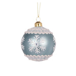 PIPED BLUE SNOWFLAKE BAUBLE - Pure Apotheca