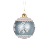 PIPED BLUE SNOWFLAKE BAUBLE - Pure Apotheca