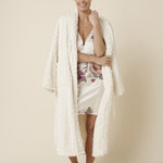 Piper Floral Silky Satin Nightie Ivory - Pure Apotheca