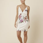 Piper Floral Silky Satin Nightie Ivory - Pure Apotheca