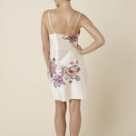 Piper Floral Silky Satin Nightie Ivory - Pure Apotheca