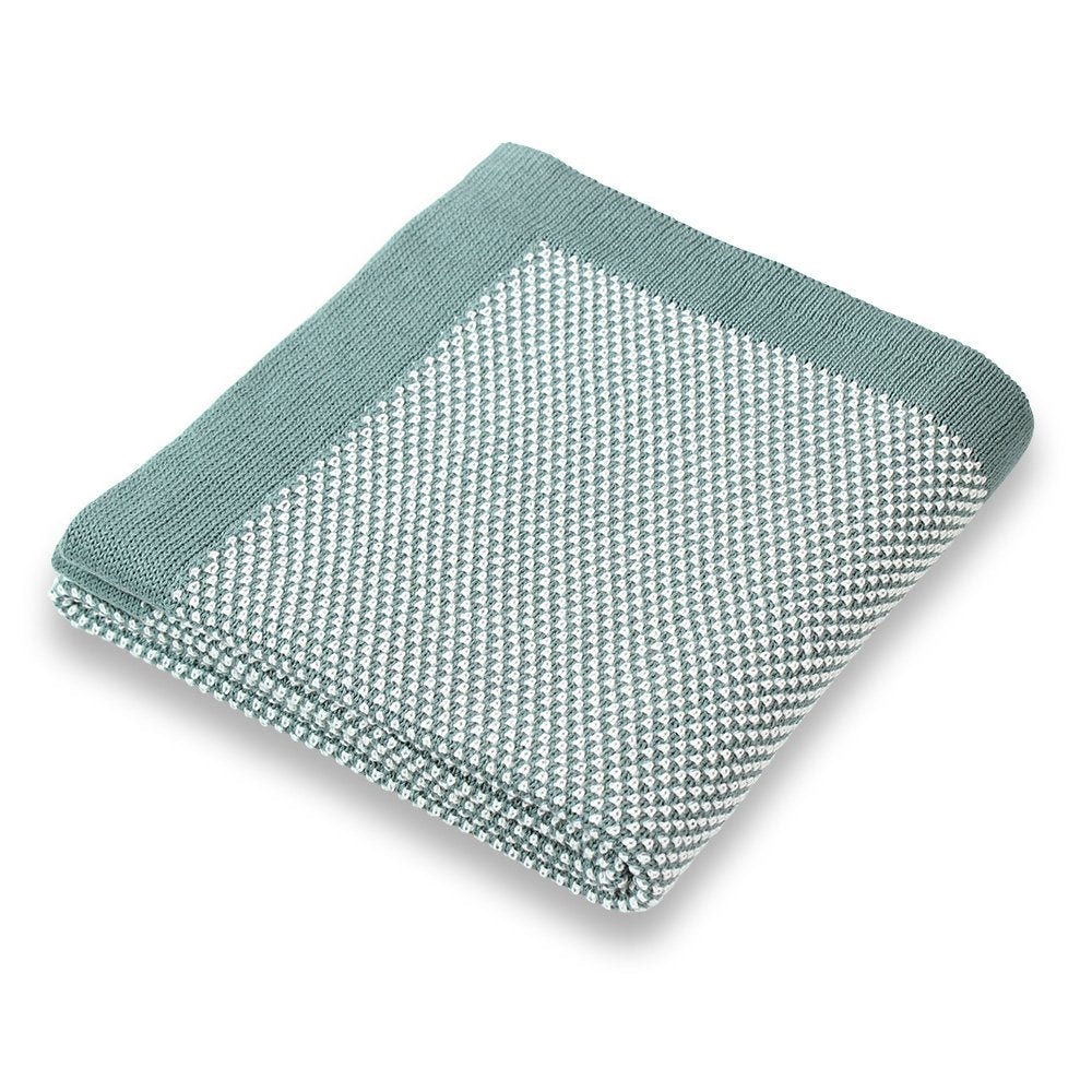 Pixie Waffle Knit Twotone Cot Blanket Sage - Pure Apotheca